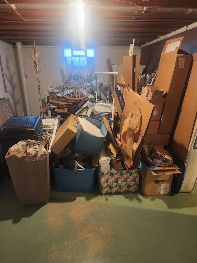 Roll-off dumpster container at job site for Yard Waste Dumpster Rental in Preston